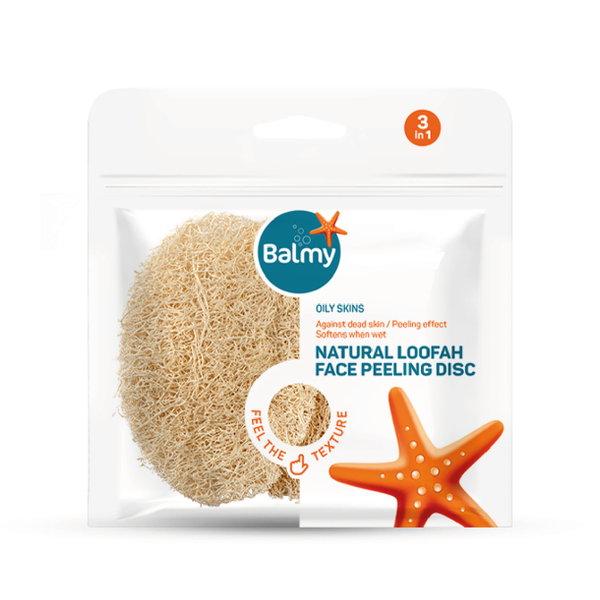 Balmy Natural 100% Loofah Face Peeling Disc for Oily Skin (3in1)